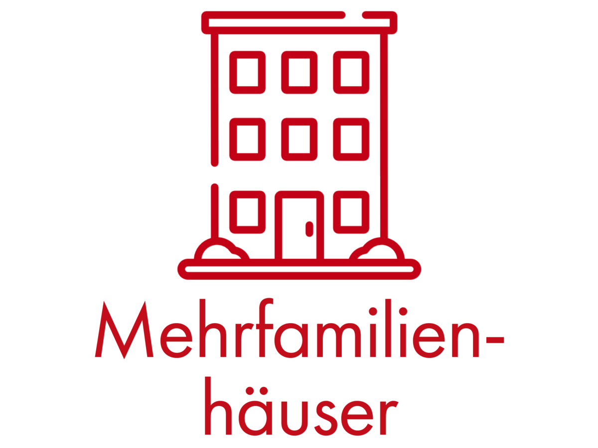 Mehrfamilienhäuser rot 