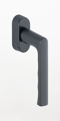 schwarzer Fenstergriff mit Druckentriegelung WF226