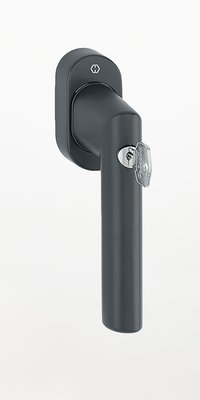 abschliessbarer Design-Fenstergriff, schwarz matt, WF266