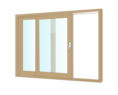 Aldra Fenstertür Holz Hebe-Schiebe-Element