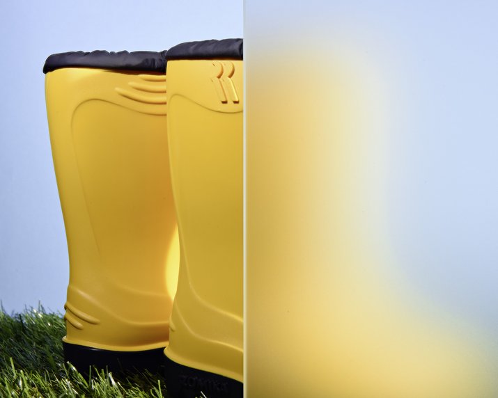 Aldra Ornamentglas Satinato Weiss quer