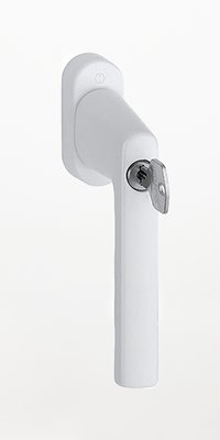 abschließbarer Fenstergriff für RC2 in weiß, WF235