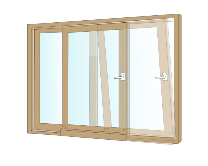 Aldra Parallel-Schiebe-Kipp-Elemet