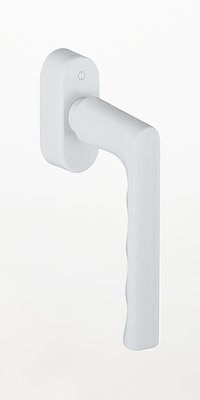 weisser Fenstergriff mit Druckentriegelung WF225