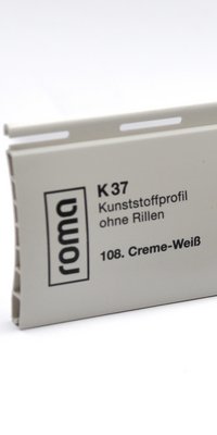 Roma Farben Kunststoff Cremeweiss oRillen