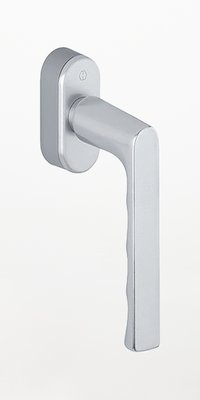silberfarbener Fenstergriff mit Druckentriegelung WF221