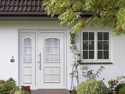 Kunststoff-Haustür Basic Modell 5104-15 in weiß