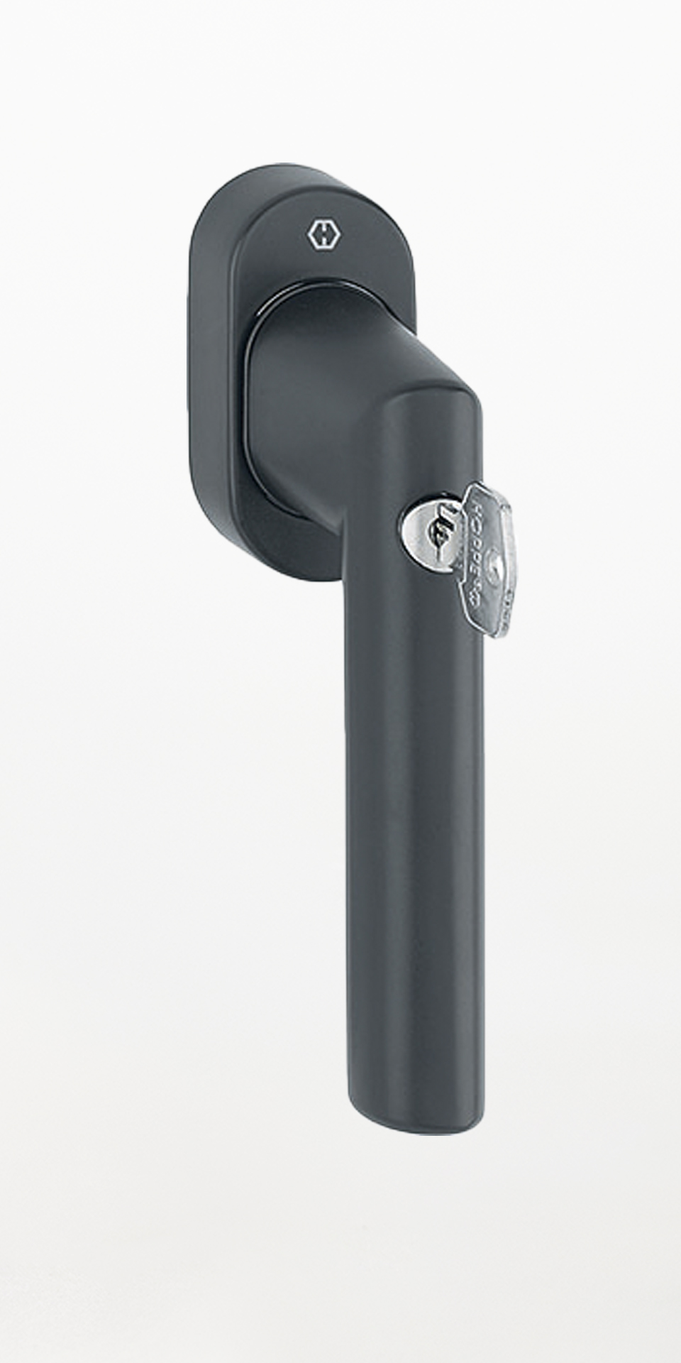 abschliessbarer Design-Fenstergriff, schwarz matt, WF266