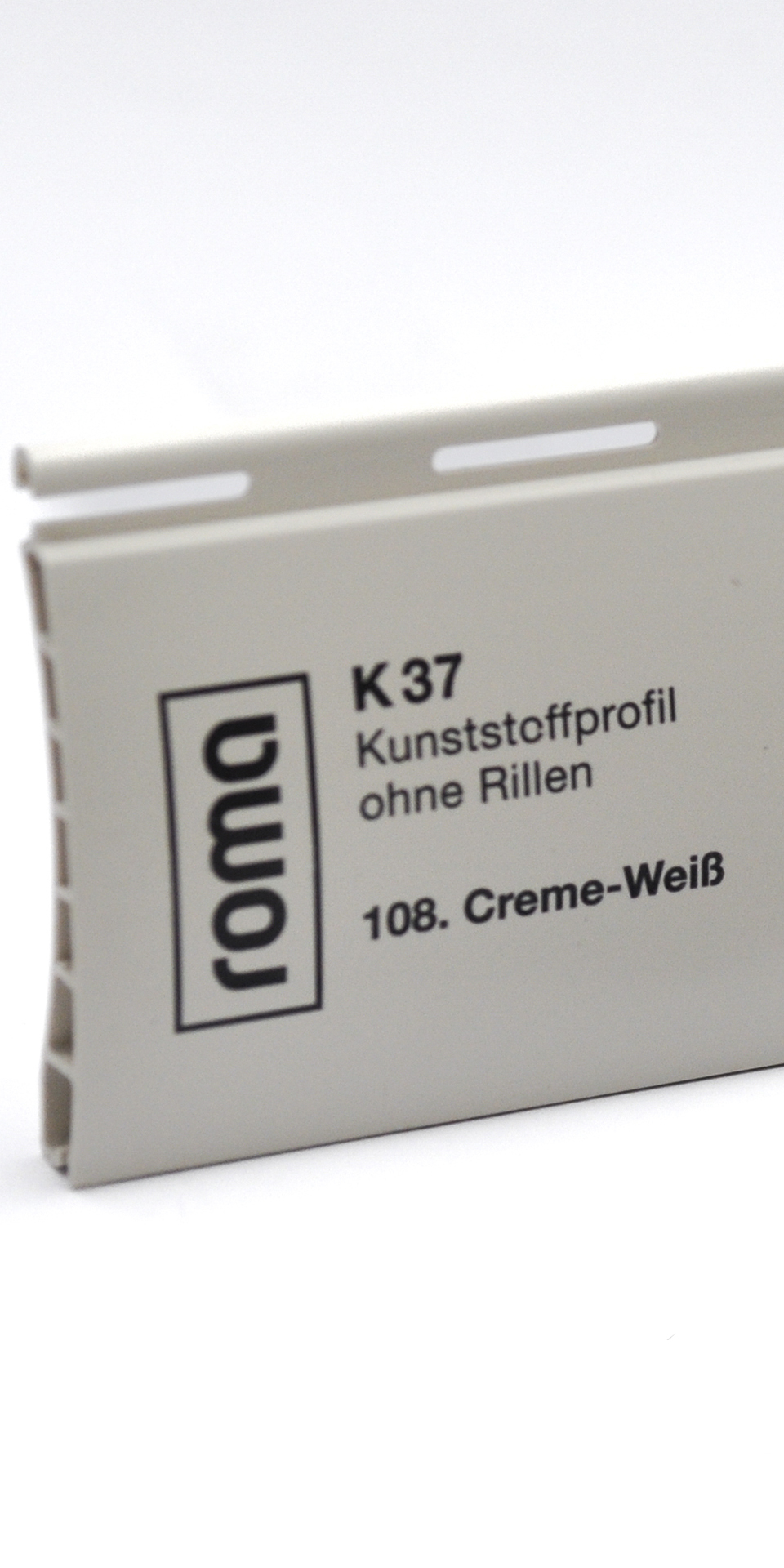 Roma Farben Kunststoff Cremeweiss oRillen